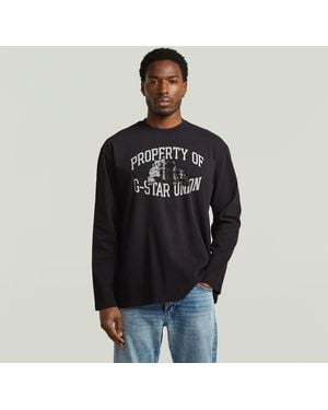 G-Star Sunfaded Relaxed Graphic T-Shirt - Black