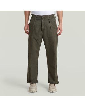 G-Star Pleated Chino Relaxed - Green