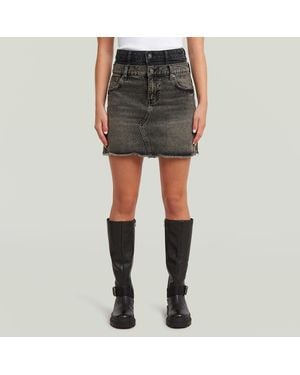 G-Star Carter Double Waistband Mini Skirt - Grün