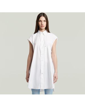 G-Star Sleeveless Oversized Shirt - White