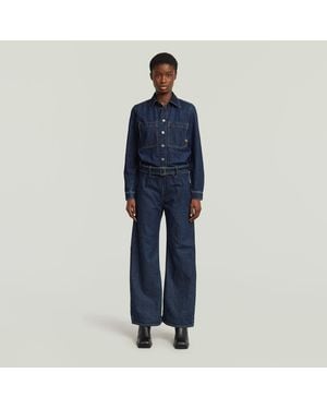 G-Star Belted 3D Loose Jumpsuit - Blau
