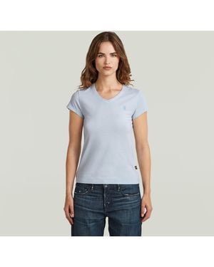 G-Star Overdyed Eyben Slim V T-Shirt 2.0 - Blue