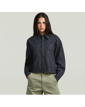 G-Star Cropped Relaxed Shirt - Blue