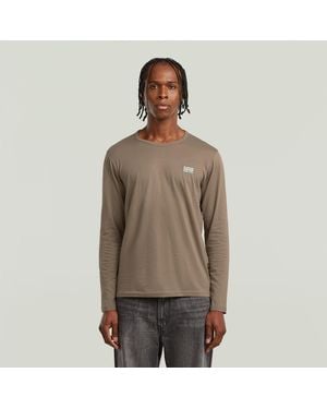 G-Star Chest Logo T-Shirt - Brown