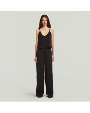 G-Star Spaghetti Strap Loose Jumpsuit - Black