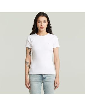 G-Star Slim Rib T-Shirt - White