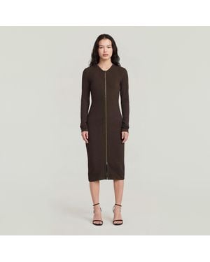 G-Star 2 Way Slim Rib Dress - Black