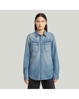 G-Star Slim Western Shirt - Blue