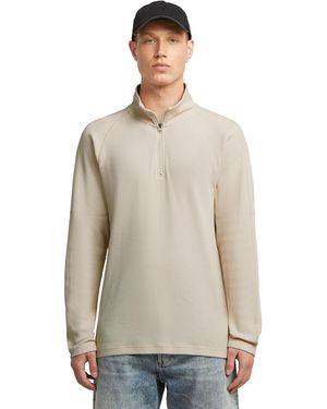 G-Star Tweeter Half Zip T-Shirt - Natural
