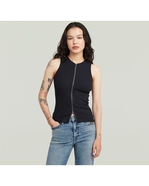 G-Star 2 Way Slim Rib Tank - Blue