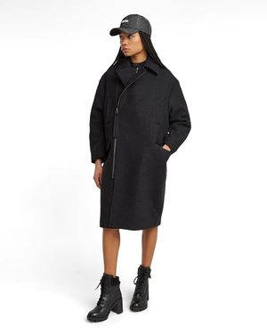 G-Star Oversized Zip Cocoon Coat - Black