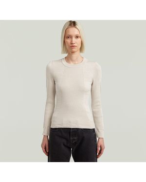 G-Star 3D Biker Knit Slim Knit - Weiß