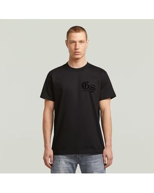 G-Star Flock Back Loose T-Shirt - Zwart