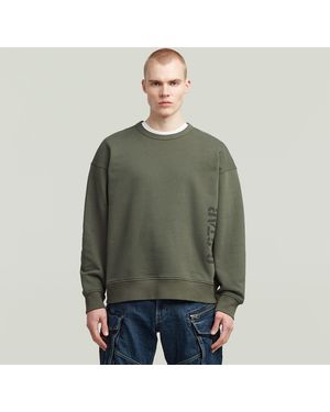 G-Star Sprayed 89 Graphic Loose Sweater - Green