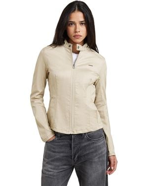 G-Star Lynn Biker Jacket - Natural