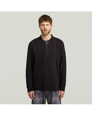 G-Star Tweeter A-Line Half Zip T-Shirt - Black