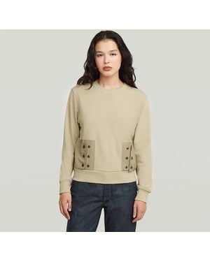G-Star Heritage Hardware Snaps Sweater - Natural