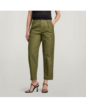 G-Star Pleated High Waist Chino - Green