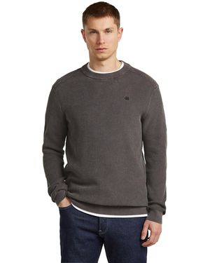 G-Star Structured Knit Pullover - Grey