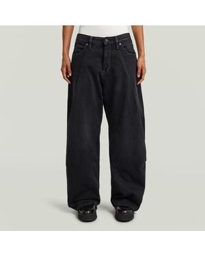G-Star Contor 3D Wide Pleat Jeans Worn - Black