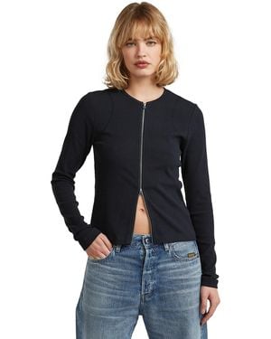 G-Star 2 Way Slim Rib T-Shirt - Blue