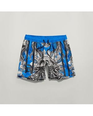 G-Star G-Star Raw Dirik Jellyfish Allover Swim Shorts - Blue