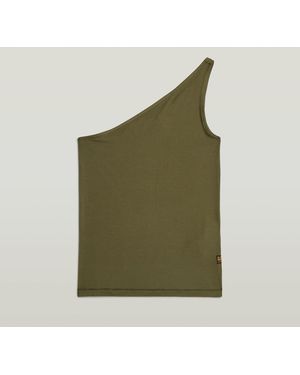 G-Star 2Nd Skin One Shoulder T-Shirt - Groen