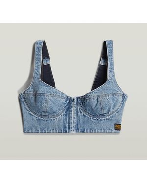 G-Star Bralette En Denim - Bleu