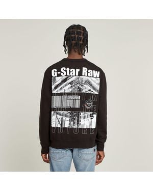 G-Star Substance Back Graphic Relaxed Sweatshirt - Schwarz