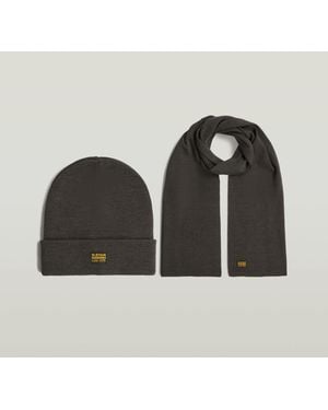 G-Star Effo 2-Set Beanie And Scarf - Black