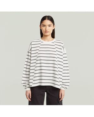 G-Star A-Line Stripe Oversized T-Shirt - White