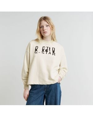 G-Star Chroma Graphic Loose Sweater - White