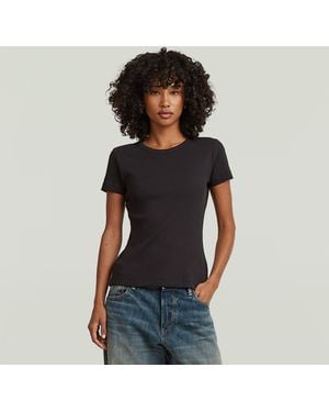 G-Star Slim Rib T-Shirt - Black