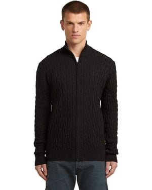 G-Star Chain Structure Cardigan Knit - Black