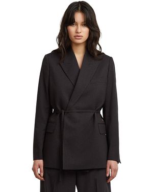 G-Star Double Breasted Belted Blazer - Black