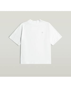 G-Star Logo Mock T-Shirt - White