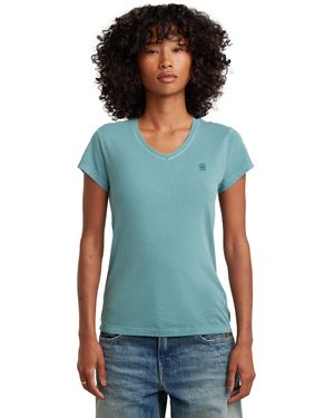 G-Star Overdyed Eyben Slim V T-Shirt 2.0 - Blue