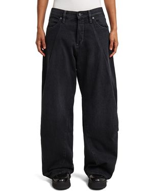 G-Star Contor 3D Wide Pleat Jeans Worn - Black