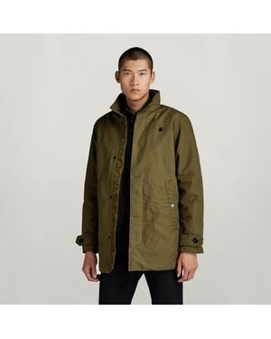 G-Star Gewatteerde Trenchcoat - Groen