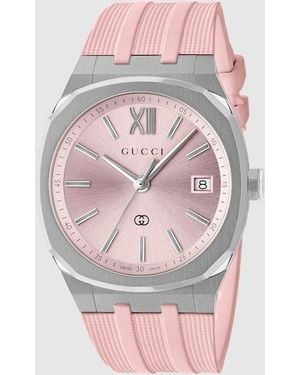 Gucci 25H Watch, 36Mm, Steel - Pink