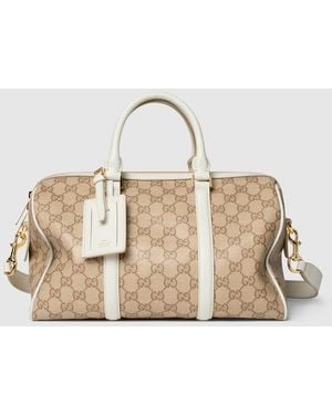 Gucci Small Duffle Bag, Gg Canvas - Natural