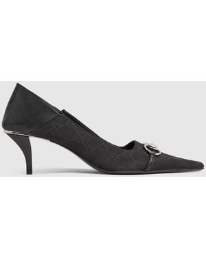 Gucci Vittoria Pump, Gg Canvas - Black