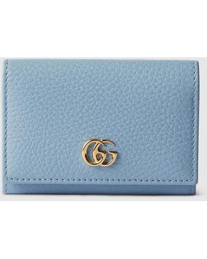 Gucci ダブルG カードケース（名刺入れ） ブルー, レザー