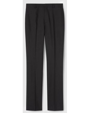 Gucci Pinstripe Wool Jacquard Pants - Black