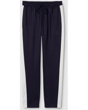 Gucci Technical Jersey Sportswear Pants, Size M, Ready-To-Wear - Blue