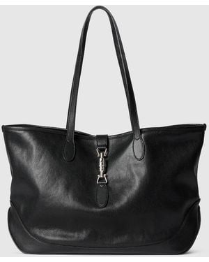 Gucci Jackie Medium Tote Bag, Leather - Black