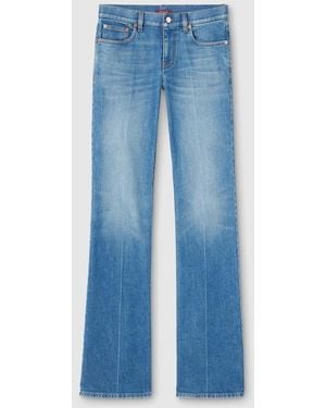 Gucci Flared Stretch Cotton Denim Pants, Size 26, Ready-To-Wear - Blue