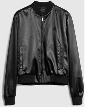 Gucci Cotton Acetate Satin Zip Jacket, Size 58, Ready-To-Wear - Black