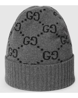 Gucci Ggカシミア ハット, グレー, カシミア