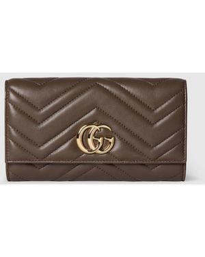 Gucci Gg Marmont Continental Wallet, Leather - Brown